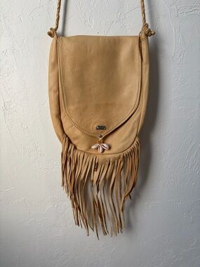 Montana Buckskin Clothier Fringe Leather Crossbody Bag Western Boho